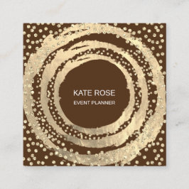 Event Planner Music Media Fashion Blogger Brown Quadratische Visitenkarte