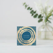 Event Planner Music Media Fashion Blogger Gold Quadratische Visitenkarte (Stehend Vorderseite)