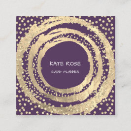 Event Planner Music Media Fashion Blogger Lila Quadratische Visitenkarte