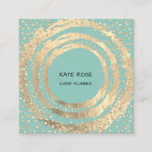 Event Planner Music Media Fashion Blogger Minze Quadratische Visitenkarte (Vorderseite)