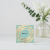 Event Planner Music Media Fashion Blogger Minze Quadratische Visitenkarte (Stehend Vorderseite)