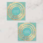 Event Planner Music Media Fashion Blogger Minze Quadratische Visitenkarte (Vorne/Hinten)