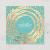 Event Planner Music Media Fashion Blogger Minze Quadratische Visitenkarte (Rückseite)