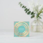 Event Planner Music Media Fashion Blogger Minze Quadratische Visitenkarte (Stehend Vorderseite)