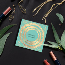 Event Planner Music Media Fashion Blogger Minze Quadratische Visitenkarte