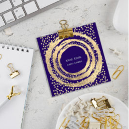 Event Planner Music Media Fashion Blogger Navy Quadratische Visitenkarte