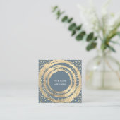 Event Planner Music Media Fashion Blogger Smoky Quadratische Visitenkarte (Stehend Vorderseite)