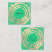Event Planner Music Media Fashion BloggerMint Gree Quadratische Visitenkarte (Vorne/Hinten)