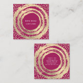 Event Planner Musik Media Fashion Blogger Pink Quadratische Visitenkarte (Vorne/Hinten)