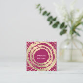 Event Planner Musik Media Fashion Blogger Pink Quadratische Visitenkarte (Stehend Vorderseite)