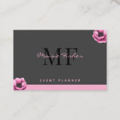 Event Planner QR Code Monogram Custom Modern Visitenkarte (Vorderseite)