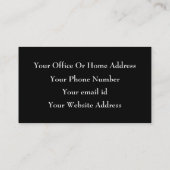 Event Planner Wedding Coordinator Pink Tulip Black Visitenkarte (Rückseite)