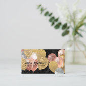 Event Planning Glitzer Sparkling Rose Business Car Visitenkarte (Stehend Vorderseite)