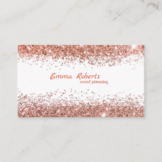 Event Planning Rose Gold Moderne Visitenkarte (Vorderseite)