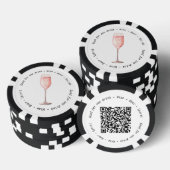 Event QR Code Pink Fizz Drink Gutschein Pokerchips (Stapel)