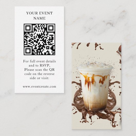 Event QR | Photo RSVP Online Website Link Begleitkarte (Vorne/Hinten)