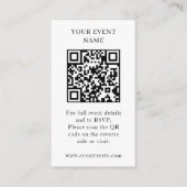 Event QR | Photo RSVP Online Website Link Begleitkarte (Vorderseite)