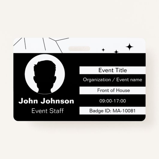 Event Staff Ausweis (Vorderseite)