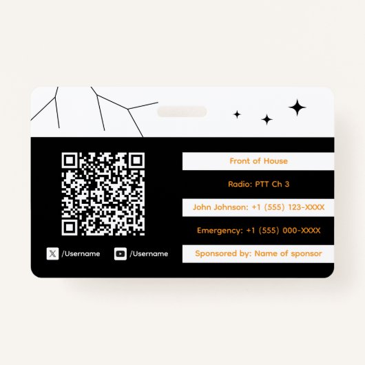 Event Staff Ausweis (Rückseite)
