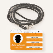 Event Staff Ausweis (Vorderseite mit Schlüsselband)