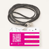 Event Staff Ausweis (Rückseite mit Schlüsselband)