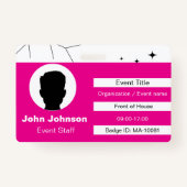 Event Staff Ausweis (Vorderseite)