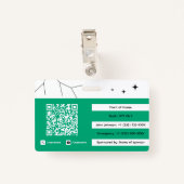 Event Staff Ausweis (Rückseite mit Klammer)