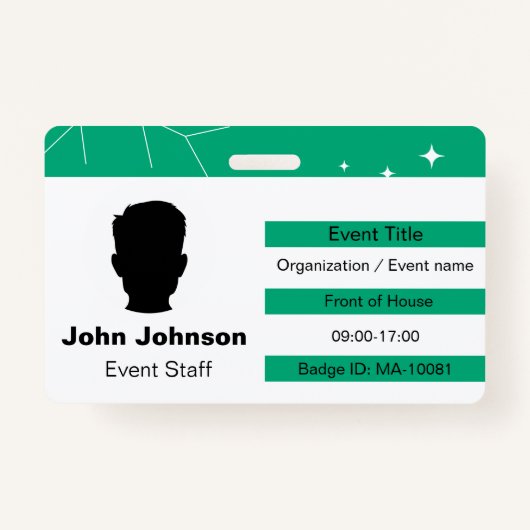 Event Staff Ausweis (Vorderseite)