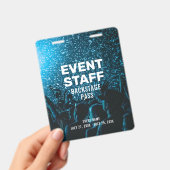Event Staff Backstage Pass Photo Background ID Ausweis (Handheld)