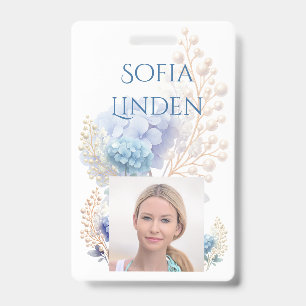 Event Stylist Puderblaue Hortensie Wasserfarbe Ausweis