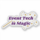 Event-Tech ist Magie - Sticker mit Stanzeffekt (Vorderseite)
