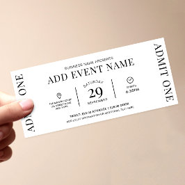 Event Ticket Company Logo Admit One Entry Pass Einladung