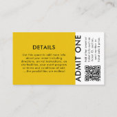 Event Ticket | Yellow QR Code Concert Ticket (Rückseite)