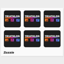 EVENT Triathlon/STICKER/100-200/:Schwimmen, Fahrra Quadratischer Aufkleber