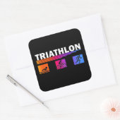 EVENT Triathlon/STICKER/100-200/:Schwimmen, Fahrra Quadratischer Aufkleber (Umschlag)