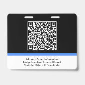 Event Zugangspass QR-Code Schwarz Blau ID Ausweis (Rückseite)