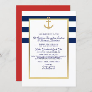 Event zum Navy Blue Nautical Party Einladung