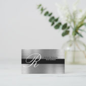 Eventkoordinator - Silver & Black Business Cards Visitenkarte (Stehend Vorderseite)