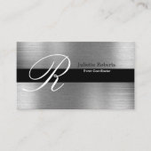 Eventkoordinator - Silver & Black Business Cards Visitenkarte (Vorderseite)