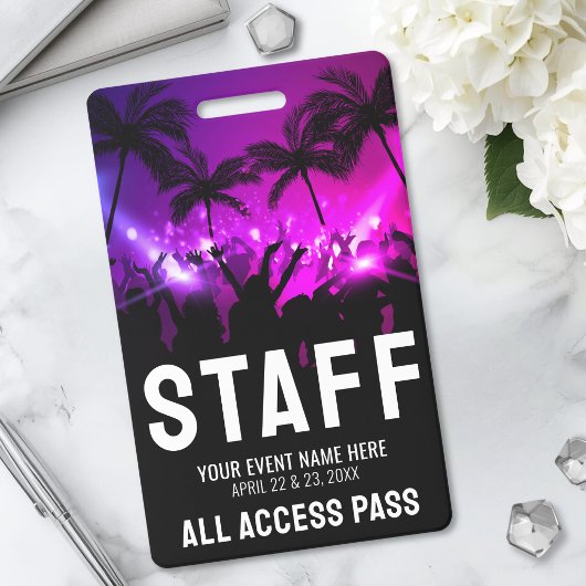 Eventpersonal Backstage-Pass Ausweis