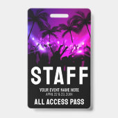 Eventpersonal Backstage-Pass Ausweis (Rückseite)