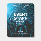Eventpersonal Backstage-Pass-Foto Hintergrund ID Ausweis (Vorderseite)