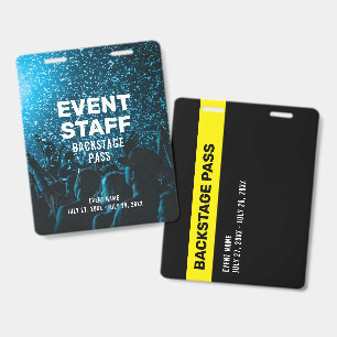 Eventpersonal Backstage-Pass-Foto Hintergrund ID Ausweis