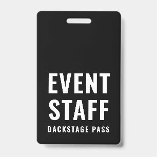Eventpersonal Backstage-Pass QR-Code-ID Ausweis