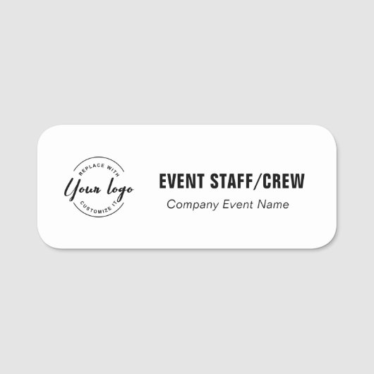 Eventpersonal Firmenlogo Geschäft generisch Namensschild (Vorderseite)