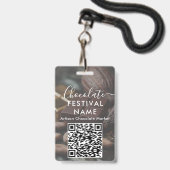 Eventpersonal Foto QR-Code Schokoladen Festival Na Ausweis (Rückseite mit Lanyard)