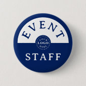 Eventpersonal - Maßgeschneidert Navy - Einzigartig Button (Vorderseite)