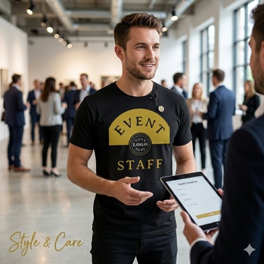 Eventpersonal Modernes Schwarz Stilvolles T-Shirt