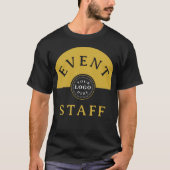 Eventpersonal Modernes Schwarz Stilvolles T-Shirt (Vorderseite)