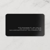 Eventplaner Black Gray Red Trendy Business Card Visitenkarte (Rückseite)